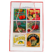 fruit advertentie label rustiek medium cadeauzakje (Achterkant)