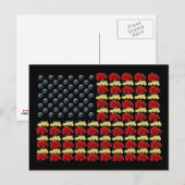 Fruit American Flag Briefkaart (Voorkant / Achterkant)