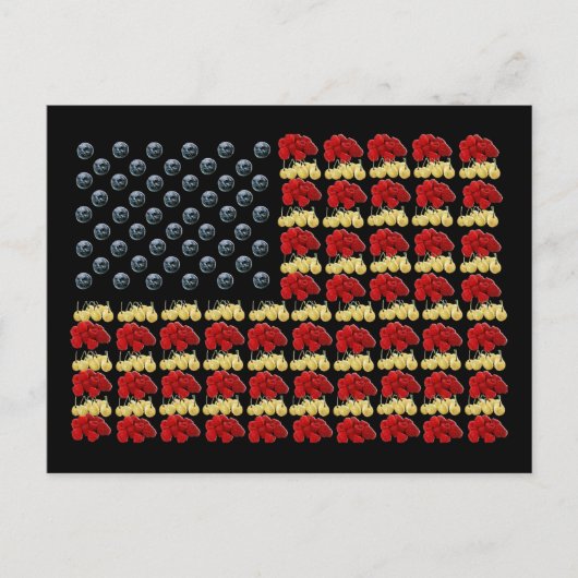 Fruit American Flag Briefkaart (Voorkant)