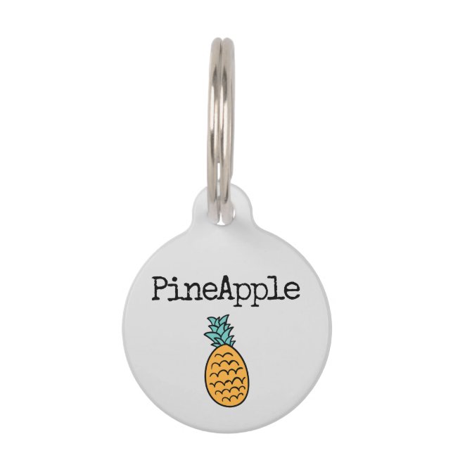 Fruit Ananas Huisdierpenning (Voorkant)