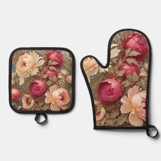 Fruit and Flowers Pot holder set (Voorkant)