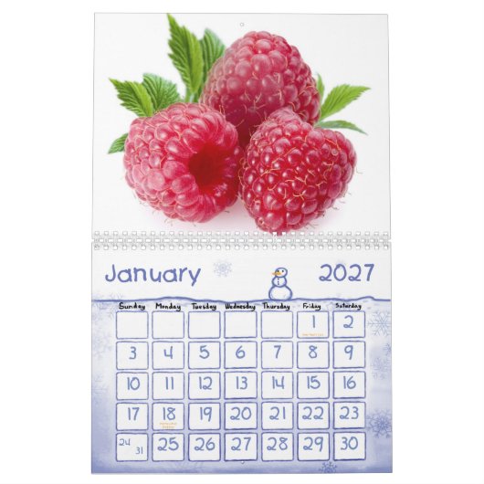 Fruit and Food Calender 23 Kalender (Jan 2027)