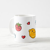 Fruit and Veggie Doodle Mug Koffiemok (Voorkant links)