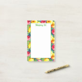 Fruit appel peer zomerse waterverf patroon post-it® notes (Op bureau)