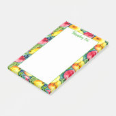 Fruit appel peer zomerse waterverf patroon post-it® notes (Schuin)