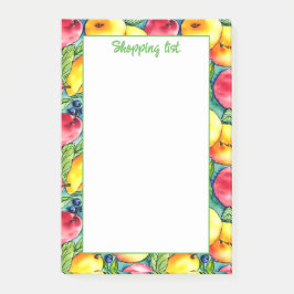 Fruit appel peer zomerse waterverf patroon post-it® notes