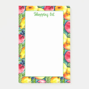 Fruit appel peer zomerse waterverf patroon post-it® notes
