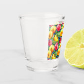 Fruit appel peer zomerse waterverf patroon shot glas (Links)