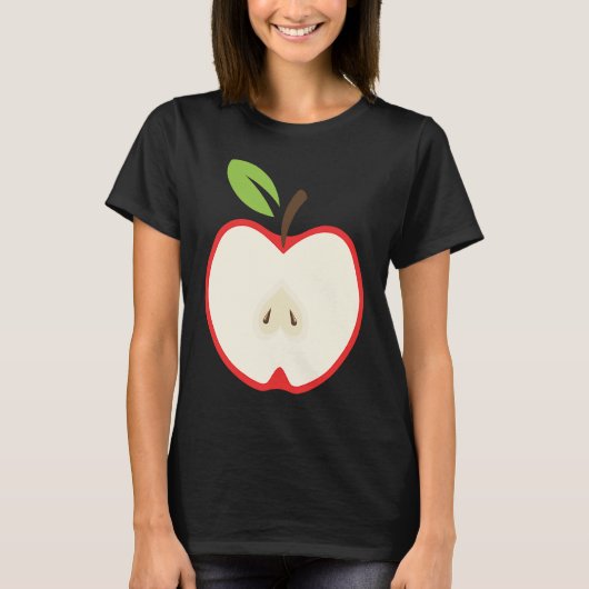 Fruit Apple Half Slice Trendy Halloween Fruits Cos T-shirt (Voorkant)