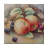 Fruit Art Appels en Frambozen Tegeltje (Voorkant)