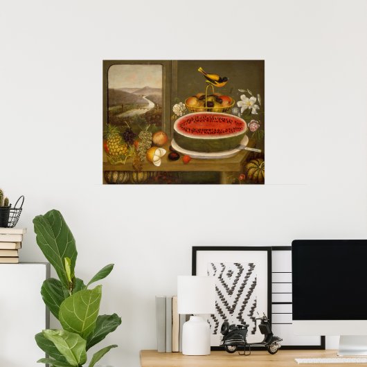 Fruit & Baltimore Oriole - Wagguno Fine Art Poster (Thuiskantoor)