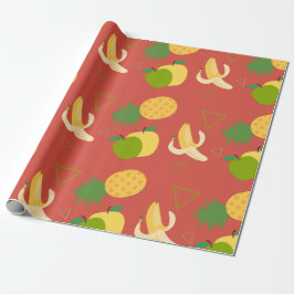 Fruit : Bananen en ananaspatroon Cadeaupapier