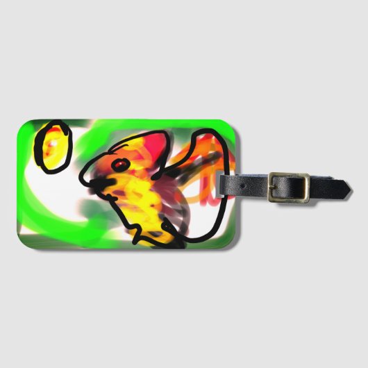 Fruit bat art bagagelabel (Voorkant (horizontaal))