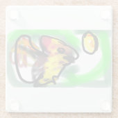 Fruit bat art glazen onderzetter (Achterkant)