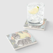 Fruit Bat Fairy druiven Fantasy Art Stone Onderzet Stenen Onderzetter (Zijkant)