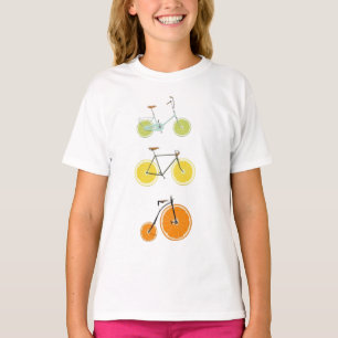 Fruit Bicycle Art - Limoen, citroen en Sinaasappel T-shirt