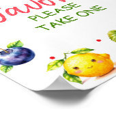 Fruit Birthday Favorieten Teken Poster (Hoek)