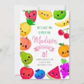 Fruit Birthday Invitation, Tutti Frutti Invitation Kaart (Voorkant)