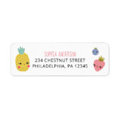 Fruit Birthday Party Return Address Label (Voorkant)