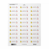 Fruit Birthday Party Return Address Label (Full Sheet)