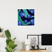 Fruit Blauwe Bes Poster (Thuiskantoor)