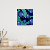 Fruit Blauwe Bes Poster (Keuken)