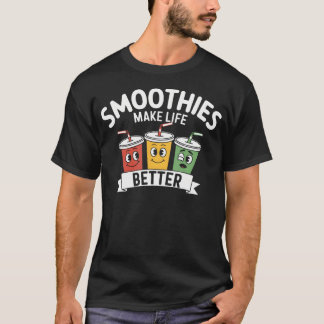 Fruit Blender Smoothies Strand Zomer Eten Liefhebb T-shirt