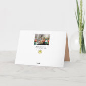 FRUIT, BLOEMEN, DRUIVEN, PERZIKEN EN KLEINE VOGELS FEESTDAGEN KAART (Achterkant)