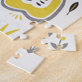 fruit, bloemen: naadloos patroon. legpuzzel (Zijkant)