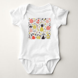  fruit, bloemen: naadloos patroon. romper
