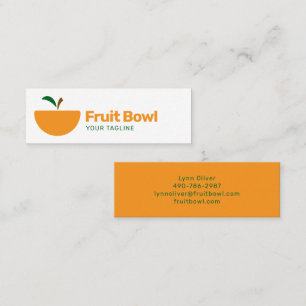 Fruit Bowl Logo Vers logo voor merk met vers voe Mini Visitekaartje