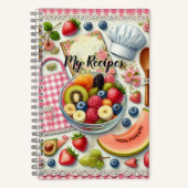 Fruit Bowl omgeven door keukenelementen Notitieboek (Voorkant)