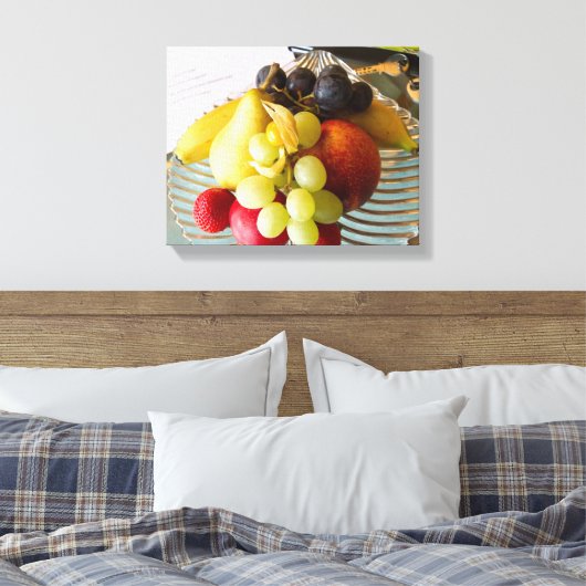 Fruit Bowl Stretted Canvas Print (Insitu (Slaapkamer))