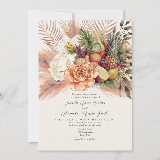 fruit bruiloft uitnodiging (Voorkant)