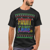 Fruit Cake LGBT Gay Pride Ugly met Kerstmis T-shirt (Voorkant)