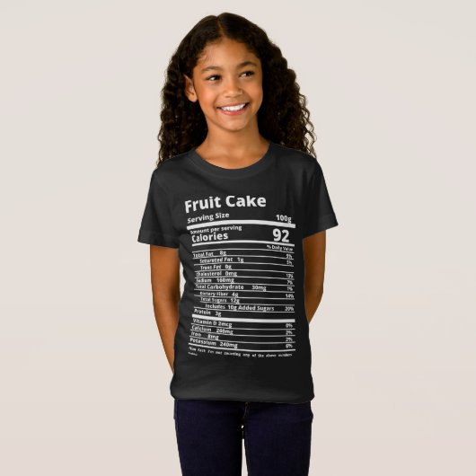 Fruit Cake Voeding Feiten Voedsel Thanksgiving Hal T-shirt (Voorkant volledig)