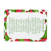 Fruit Calorie Lijst voor Gewicht kijken Magneet (Horizontaal)