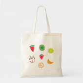 Fruit, cartoon, gesneden vruchten tote bag (Voorkant)