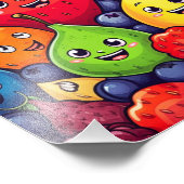 Fruit Cartoon Karakter Fun Food Foto Afdruk (Hoek)