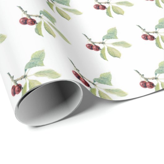 Fruit Cherry 004 — Wrapping Paper Cadeaupapier (Rol Hoek)