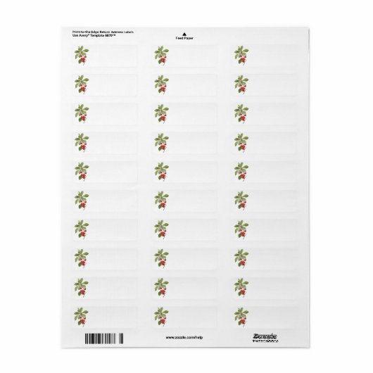 fruit Cherry Food, Cherries van Redoute Etiket (Full Sheet)