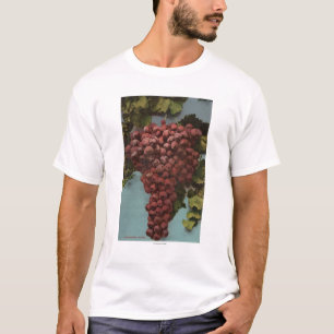 Fruit Chromo Lithograaf van California Grapes T-shirt