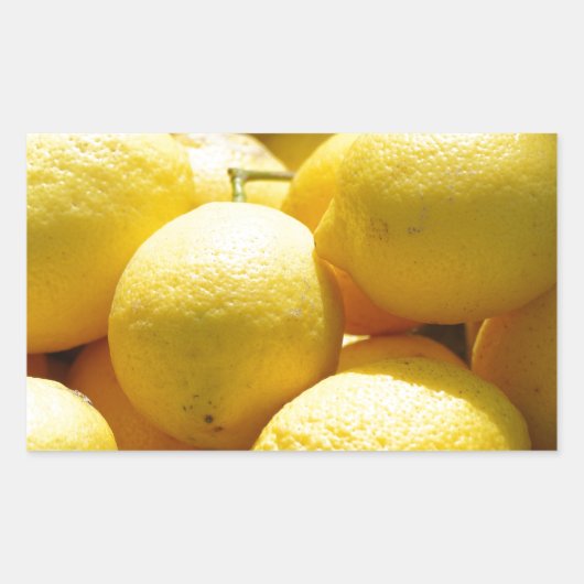Fruit: citroenen rechthoekige sticker (Voorkant)