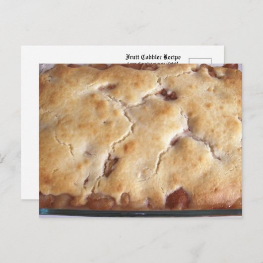 Fruit Cobbler Recept Briefkaart (Voorkant / Achterkant)