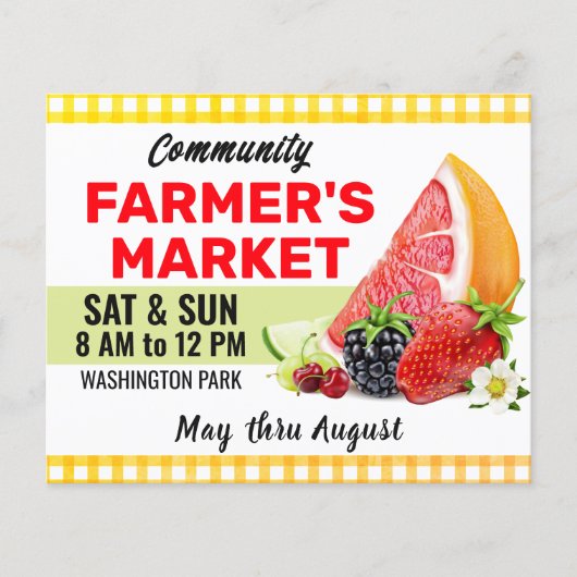 Fruit Cocktail Farmer's Market Flyer (Voorkant)