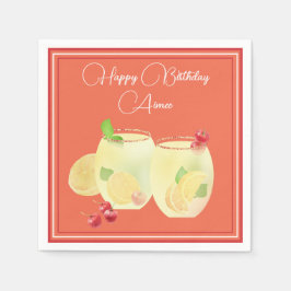 Fruit Cocktails Gelukkig Verjaardag Papieren Serve Servet