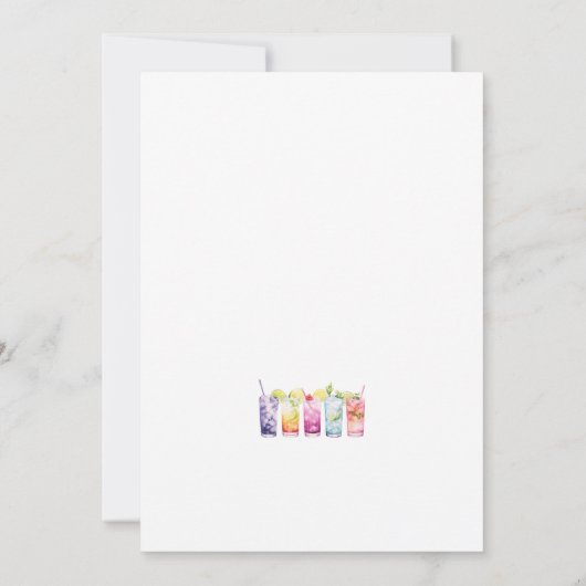 Fruit Cocktails Minimalistische Elegant Couples Do Kaart (Achterkant)