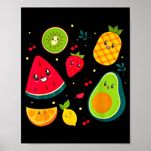 Fruit Costume Sweet Tea Fruit Salad Men Women Coup Poster (Voorkant)