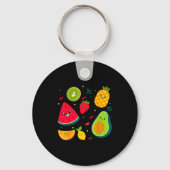 Fruit Costume Sweet Tea Fruit Salad Men Women Coup Sleutelhanger (Voorkant)