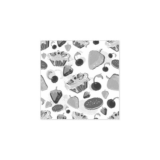 Fruit & Cupcakes Rubberstempel (Afrduk)